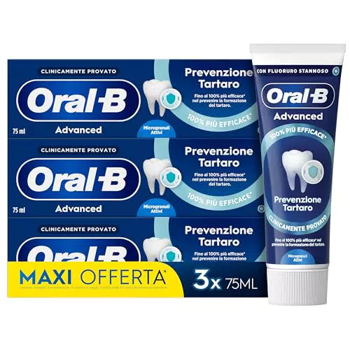 Oral-B Dentifricio Advanced per Prevenzione Tartaro con Microgranuli Attivi
