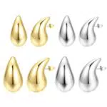 Orecchini Donna Oro 18k Chunky Goccia d'Acqua - Gioielli Moda per Signore