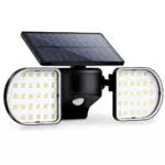 OUSFOT Faretto LED Solare Regolabile 360° per Esterni, Ideale per Giardini e Garage