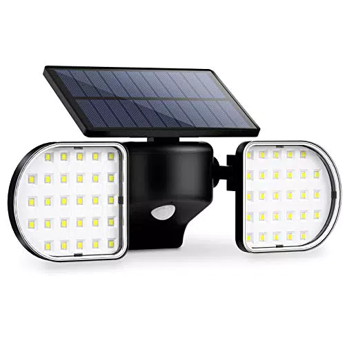 OUSFOT Faretto LED Solare Regolabile 360° per Esterni, Ideale per Giardini e Garage