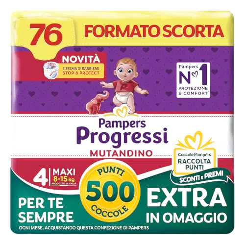 Pampers Progressi Mutandino Junior - 500 Punti Coccole Extra in Omaggio