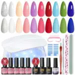PEACECOLOR Kit Semipermanente per Unghie con Lampada UV/LED e Smalti in Gel