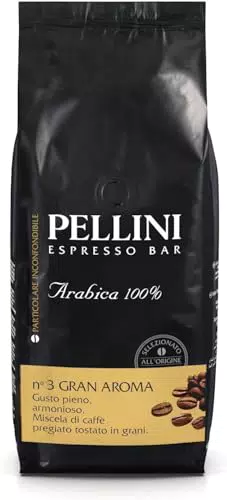 Pellini N.3 Gran Aroma - Caffè in Grani 100% Arabica con Gusto Armonioso