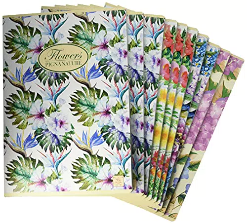 Pigna Maxi Quaderni Nature Flowers A4, Righe, Carta Riciclata