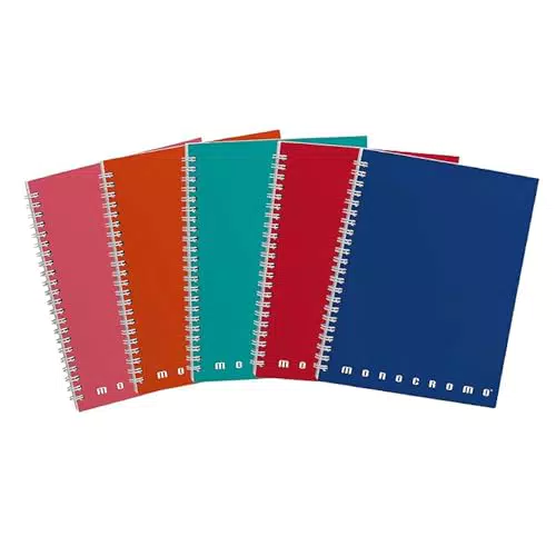 Pigna Quaderni Spiralati Monocromo A5 con Microperforazione Righe 80 g