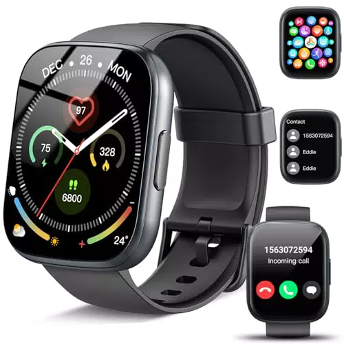 Poounur Smartwatch con Chiamate, 1.95" Fitness Tracker e Cardiofrequenzimetro