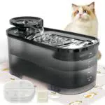 QEXREED Fontanella per Gatti 2.5 L, Filtro Silenziosa 2.5 W Con Carbone Attivo