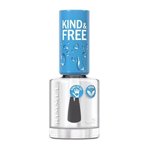 Rimmel London Top Coat Smalto Kind & Free, Formula Delicata e Vegana