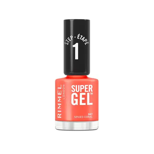 Rimmel Super Gel, 047 Spiced Coral, Smalto a lunga tenuta