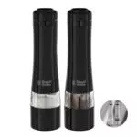 Russell Hobbs Macina Sale e Pepe Elettrico Nero - Set di 2 - Macinino in Ceramica per spezie ed erbe secche
