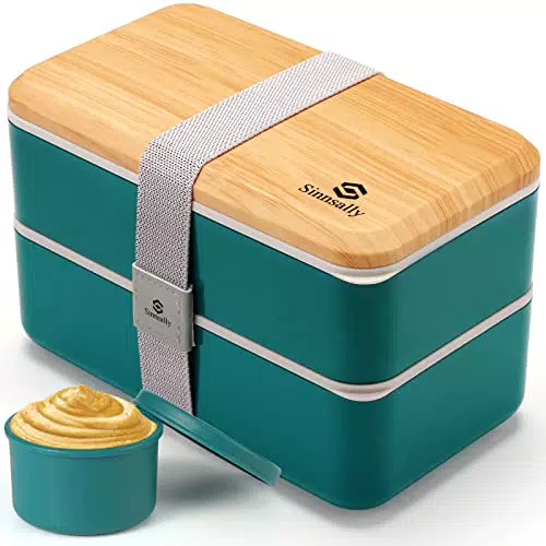 Sinnsally Bento Lunch Box a Prova di Perdite per Adulti, Contenitore Sicuro per Microonde