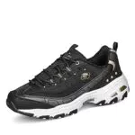 Skechers D'lites Sneaker Donna in Duraleather con Bordo Dorato
