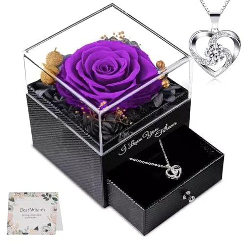 skelo Rosa Eterna con I Love You, Stabilizzata Fiore Idee Regalo Donna