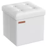 SONGMICS Pouf Contenitore Pieghevole, Cassapanca Multifunzionale per Casa