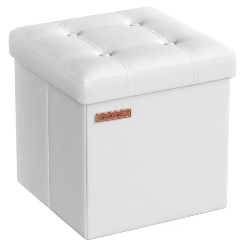 SONGMICS Pouf Contenitore Pieghevole, Cassapanca Multifunzionale per Casa