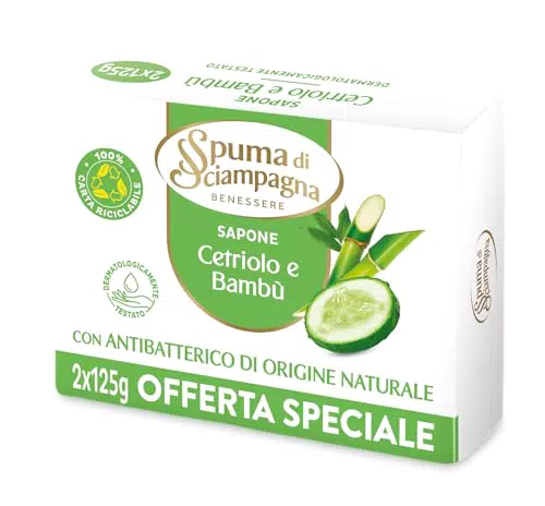 Spuma di Sciampagna Saponetta Cetriolo e Bambù - Formula Idratante e Fresca