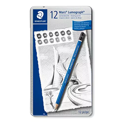 Staedtler Mars Lumograph matite da disegno morbide, alta qualità e resistenza