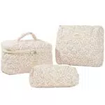Starnearby Borsa Cosmetica Trapuntata da Viaggio per Donna, Beauty Case Floreale