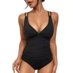 SUGSHYN Costume Intero Donna Modellante Scollo a V per Mare e Piscina