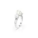 Swarovski Anello Matrix, Crystal Pearl, Taglio Round