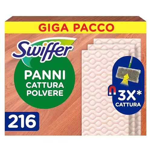 Swiffer Panni Microfibra per Cattura Polvere e Sporco su Tutti i Pavimenti
