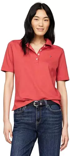 Tommy Hilfiger Polo Piqué Donna a Maniche Corte Modello 1985