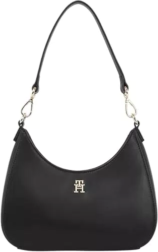 Tommy Hilfiger Donna Borsa a Spalla Logotape con Zip