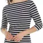 Tommy Hilfiger Maglietta Slim Boat a Maniche Lunghe per Donna
