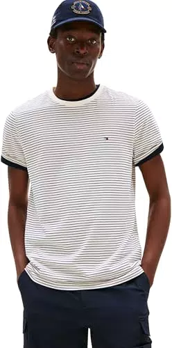 Tommy Hilfiger T-shirt Maniche Corte Seasonal Solid con Scollo Rotondo