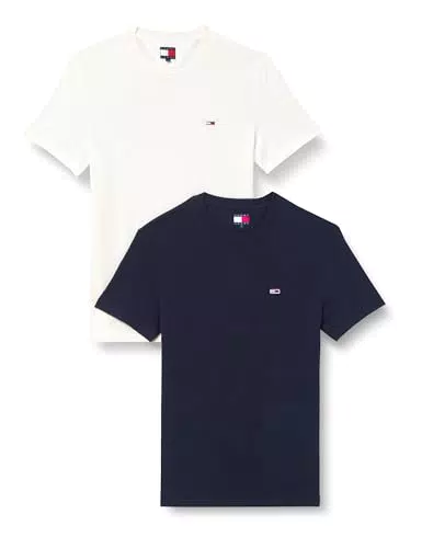 Tommy Jeans T-Shirt Slim Fit Uomo in Jersey di Cotone