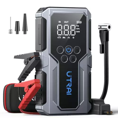 UTRAI Avviatore Batteria Auto con Compressore 150PSI e Torcia Emergenza