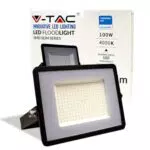 V-TAC Faro LED da Esterno 100W con Chip Samsung - - IP65-8200 Lumen - Proiettore LED Esterno Nero per Casa