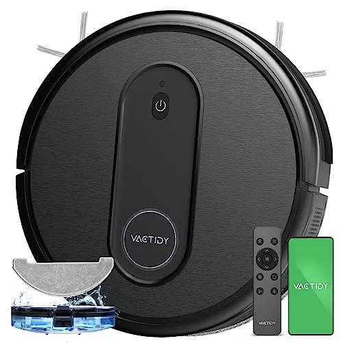 Vactidy T7 Robot Aspirapolvere e Lavapavimenti 2 in 1 con WiFi e Controllo App