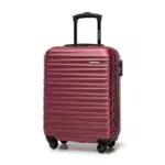 WITTCHEN Valigia da Cabina Trolley Bagaglio a Mano Valigia a rotelle Valigia piccola Trolley guscio duro in ABS con 4 ruote spinner Serratura a combinazione Maniglia telescopica Groove Line marrone