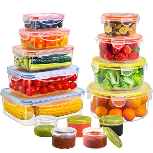 YASHE Contenitori Ermetici per Alimenti Senza BPA - Sicuri per Microonde e Lavastoviglie