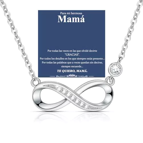 YELUWA Collana Infinito in Argento 925 - Idee Regalo Festa della Mamma