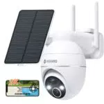 YESKANO Telecamera Wi-Fi Esterno Senza Fili con Pannello Solare e Visione Notturna