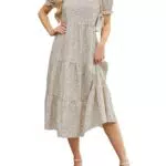 Zetieny Abito Lungo Estivo da Donna Elegante Stampa Leopardo