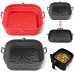 Silicone Premium Stampo da Friggitrice ad Aria, Teglia Quadrata Riutilizzabile