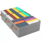 Organizzatore Armadio Cassettiera per Jeans, Contenitore Impilabile Robustissimo