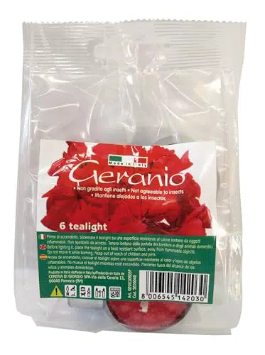 Geranio - Tealight Profumati Sgraditi agli Insetti