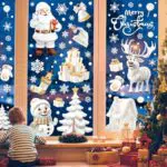 Adesivi Natalizi per Finestre - Decorazioni a Doppio Lato per il Natale