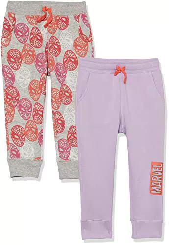 Amazon Essentials Pantaloni Jogger in Pile per Bambine e Ragazze - Marvel