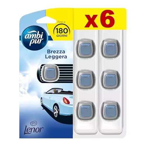 Ambi Pur Deodorante per Ambienti Auto - Car Starter Kit Brezza Leggera