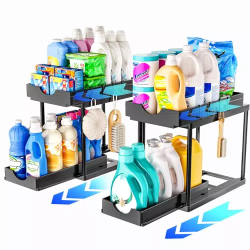 ARSTPEOE Organizer Sottolavello Cucina con Cassetto Estraibile e Ganci