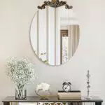 Artloge Specchio Barocco da Parete Ovale 50x70 cm per Ingressi e Soggiorni