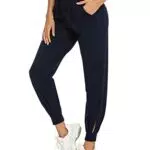 Aseniza Pantaloni Sportivi Donna Jogger in Cotone con Tasche per Fitness