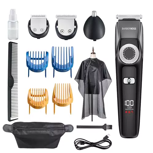 Barberboss Regolabarba e Tagliacapelli Senza Fili QR-6051 per Uomo
