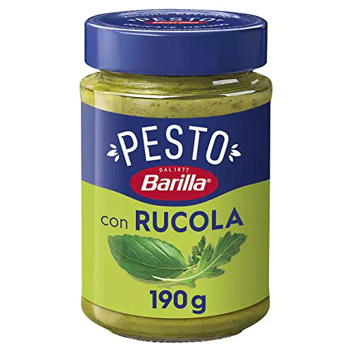 Barilla Pesto con Basilico e Rucola, Senza Glutine, Sugo Pronto per Pasta Gustoso e Profumato