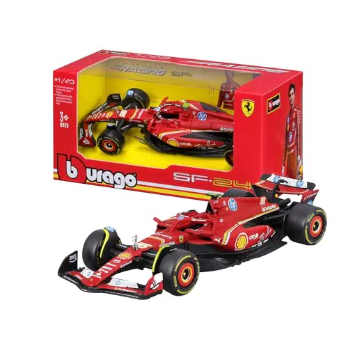 Bburago SF-24 Modello Espositore Scuderia Ferrari F1 Team Carlos Sainz 2024